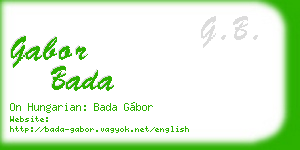 gabor bada business card